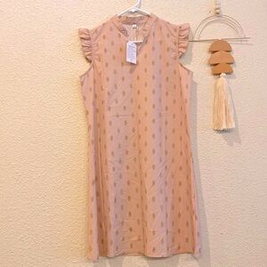 NWT dress medium, pink/gold